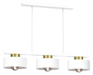 Luster na lanku MARTI 3xE27/15W/230V biela/zlatá