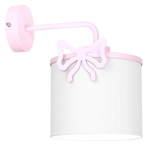 Detská nástenná lampa SWEET 1xE27/15W/230V biela/ružová/mašle