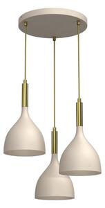 Luster na lanku NOAK 3xE27/15W/230V béžová/zlatá
