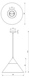 Luster na lanku SINGLE 1xE27/15W/230V biela/buk