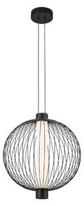 Závesné svietidlo Kyoto, 1x čierne drôtené tienidlo, (fi 43cm), b