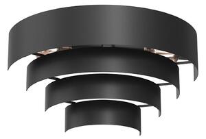 Nástenné svietidlo RINGS 2xE27/15W/230V čierna
