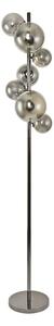 Brilagi - LED Stojacia lampa MILLA 7xG9/3W/230V čierny chróm/dymové sklo