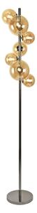 Brilagi - LED Stojacia lampa MILLA 7xG9/3W/230V čierny chróm/zlatá