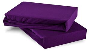 Plachta posteľná fialová jersey EMI, Detská plachta 60x120
