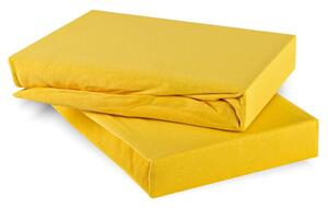 Plachta posteľná svetložltá jersey EMI, Detská plachta 60x120