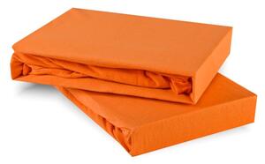 Plachta posteľná oranžová jersey EMI, Detská plachta 60x120