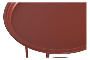 Červený konferenčný stolík WOOOD Ivar, ø 56 cm