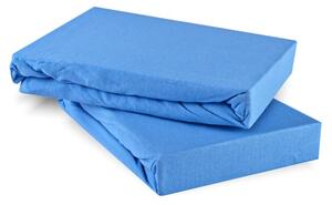 Plachta posteľná modrá jersey EMI, Detská plachta 60x120