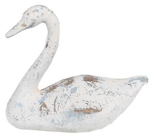 Biela antik dekoratívna figúrka Labuť - 33*16*28 cm - Clayre & Eef
