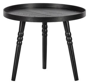 Čierny odkladací stolík WOOOD Ponto, ø 55 cm
