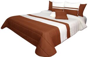 Kvalitné príkrmy na posteľnú krémove hnedé farby Hnedá