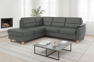 ROHOVÁ SEDAČKA, koža, antracitová Sit & More - Sedačky, Online Only