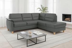 ROHOVÁ SEDAČKA, koža, antracitová Sit & More - Sedačky, Online Only