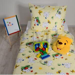 Obliečky detské bavlnené dalmatínec žltý EMI, Detský set 90x130 + 45x65