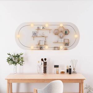 Nástenné zrkadlo s LED svetlami 40x90 cm sklo oválne