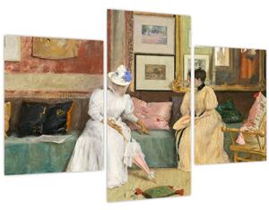 Obraz - William Merritt Chase, A Friendly Call, reprodukcia (90x60 cm)