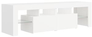TV skrinka s LED svetlami, biela 140x36,5x40 cm