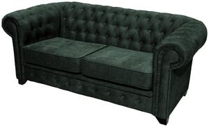 SEDAČKA CHESTERFIELD, drevo, textil, kompozitné drevo, tmavozelená Livetastic - Sedačky, Online Only