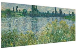 Obraz - Claude Monet, Banks of the Seine, reprodukcia (120x50 cm)