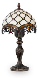 Brilagi - Tiffany vitrážová stolová lampa SLONOVINOVÁ 1xE27/60W/230V