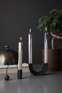 Dizajnový mosadzný svietnik na dve sviečky Arch Black