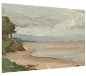 Obraz - Jean-Baptiste-Camille Corot, Beach Near Etretat, reprodukcia (90x60 cm)