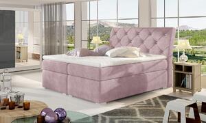 Čalúnená manželská posteľ s úložným priestorom Beneto 180 - ružová (Omega 91)