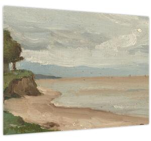 Obraz - Jean-Baptiste-Camille Corot, Beach Near Etretat, reprodukcia (70x50 cm)