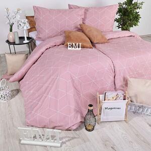 Flanelové obliečky Alya rosa EMI, Štandardný set jednolôžko obsahuje 1x 140x200 + 1x 70x90