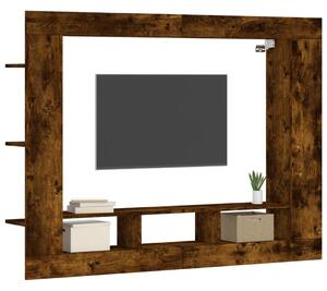 TV skrinka dymový dub 152x22x113 cm kompozitné drevo