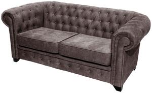 SEDAČKA CHESTERFIELD, drevo, textil, kompozitné drevo, hnedá Livetastic - Sedačky, Online Only