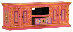 TV skrinka ružová 110x30x40 cm mangovníkový masív