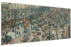 Obraz - Camille Pissarro, Boulevard des Italiens, Morning, Sunlight, reprodukcia (120x50 cm)