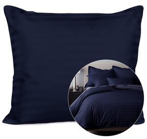 SATÉNOVÁ OBLIEČKA NA VANKÚŠ CIZGILI NAVY BLUE 50X60 CM EXCLUSIVE TMAVOMODRÁ