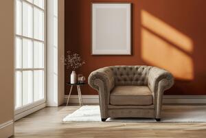 KRESLO CHESTERFIELD, textil, kompozitné drevo, svetlohnedá Livetastic - Online Only obývacie izby, Online Only