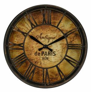 Nástenné hodiny Antigue Paris, čierna