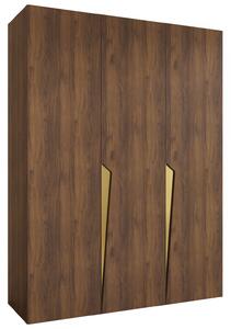 Šatníková skriňa Pianos 1 150x202x52 - orech warmia / zlatá