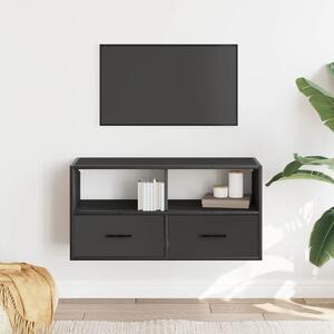 TV skrinka čierna 80x31x39,5 cm kompozitné drevo a kov