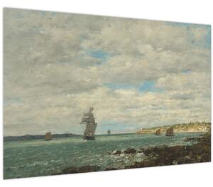 Obraz - Eugène Boudin, Coast of Brittany, reprodukcia (90x60 cm)
