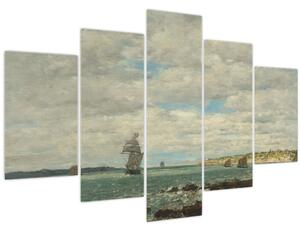 Obraz - Eugène Boudin, Coast of Brittany, reprodukcia (150x105 cm)