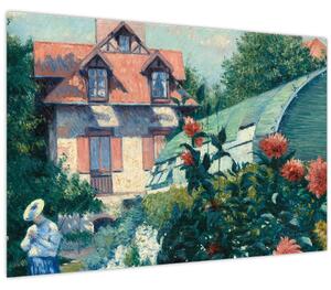 Obraz - Gustave Caillebotte, Dahlias, Garden at Petit Gennevilliers, reprodukcia (90x60 cm)