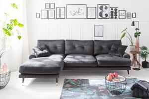 ROHOVÁ SEDAČKA, textil, antracitová MID.YOU - Online Only obývacie izby, Online Only