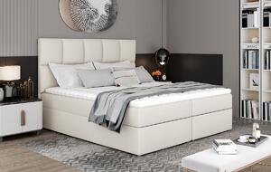 Čalúnená manželská posteľ s úložným priestorom Grosio 145 - béžová