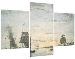 Obraz - Eugène Boudin, Entrance to the Harbor, Le Havre, reprodukcia (90x60 cm)