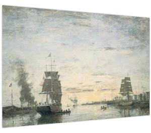 Obraz - Eugène Boudin, Entrance to the Harbor, Le Havre, reprodukcia (90x60 cm)