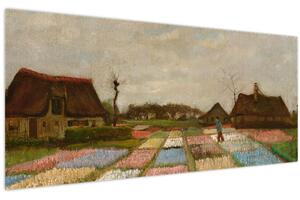 Obraz - Vincent van Gogh, Flower Beds in Holland, reprodukcia (120x50 cm)