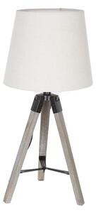 Atmosphera - Stolná lampa RUNO 1xE27/25W/230V drevo/biela