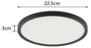 Brilagi - LED Kúpeľňové svietidlo ULTRA SLIM LED/12W/230V pr. 22,5 cm čierna IP54