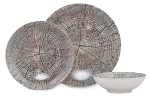 18-dielna súprava porcelánového riadu Güral Porselen Wood